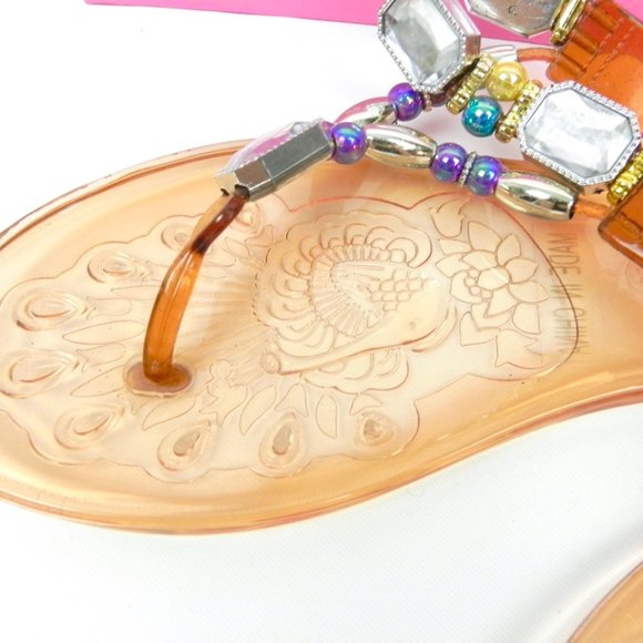 C. Wonder Orange Beaded Sandals - Picture 3 of 5